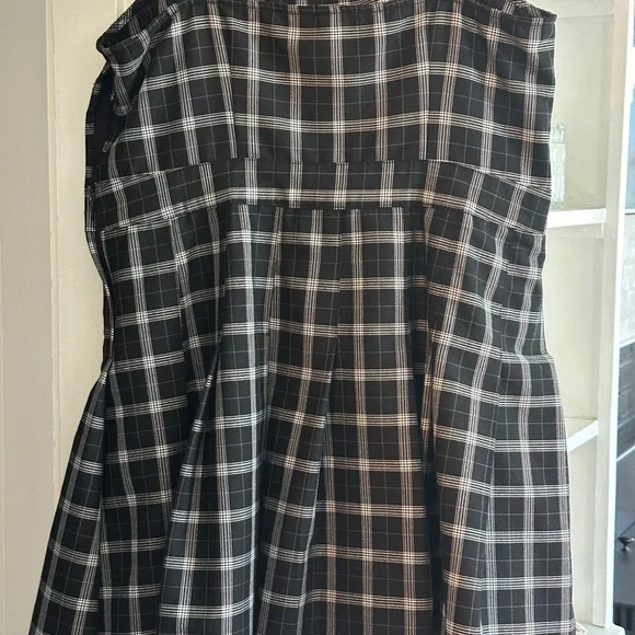 Divided Black & White Plaid  Mini Dress - Picture 4 of 8